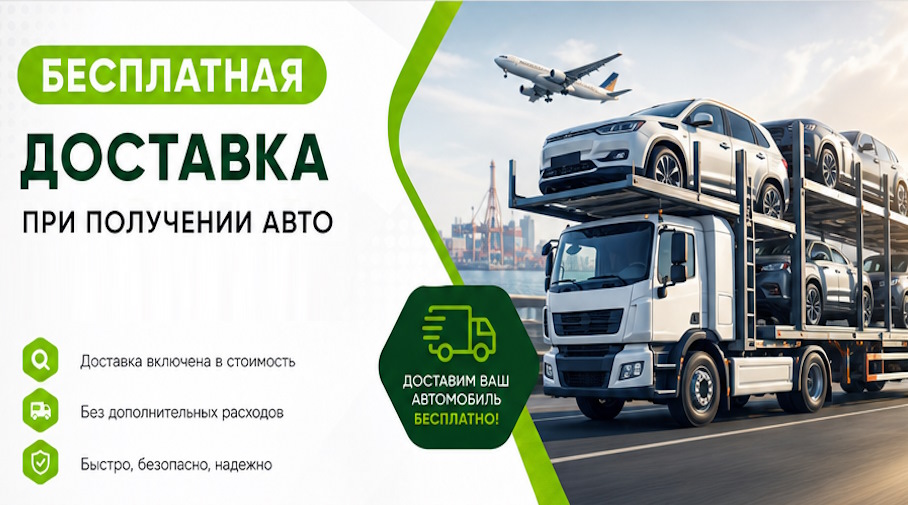 Акция! Бесплатная доставка по Красноуфимске при получении авто